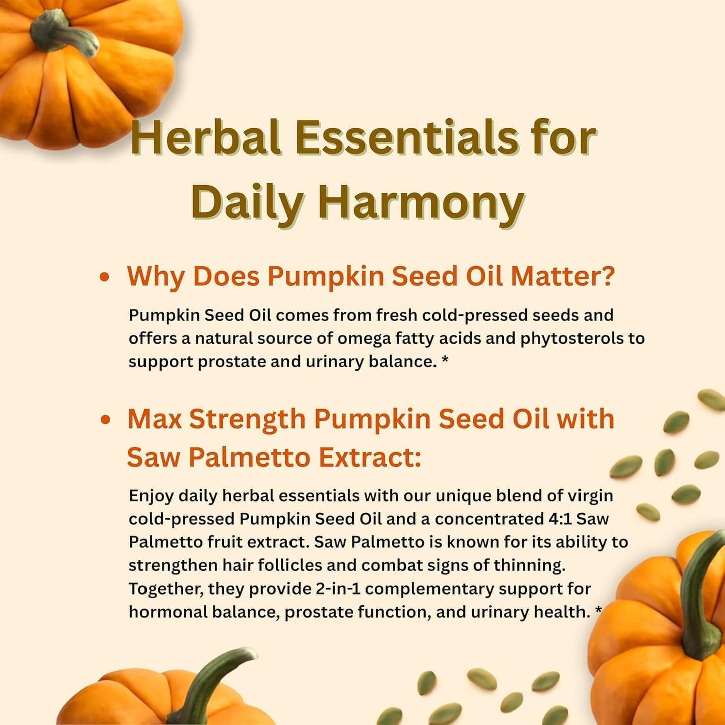 Micro Ingredients Pumpkin Seed Oil with Saw Palmetto Softgels